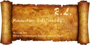 Rauscher László névjegykártya